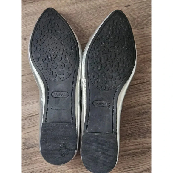 Rampage portia pins silver pointed toe loafer flats size 6.5 - Picture 4 of 16
